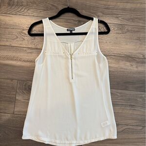 Express White Sleeveless Top
